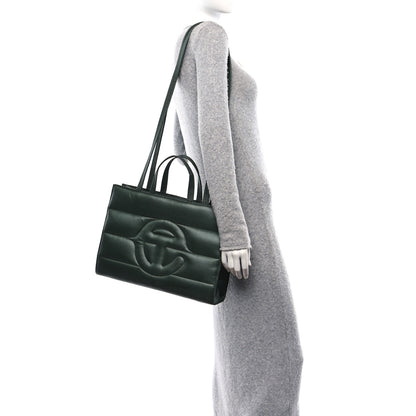 Telfar Nylon Medium Puff Shopping Bag Green 2 of 10