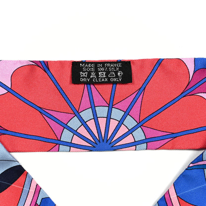 Hermes Silk Rose de Compas Twilly Turquoise Fuchsia Bleu 4 of 4