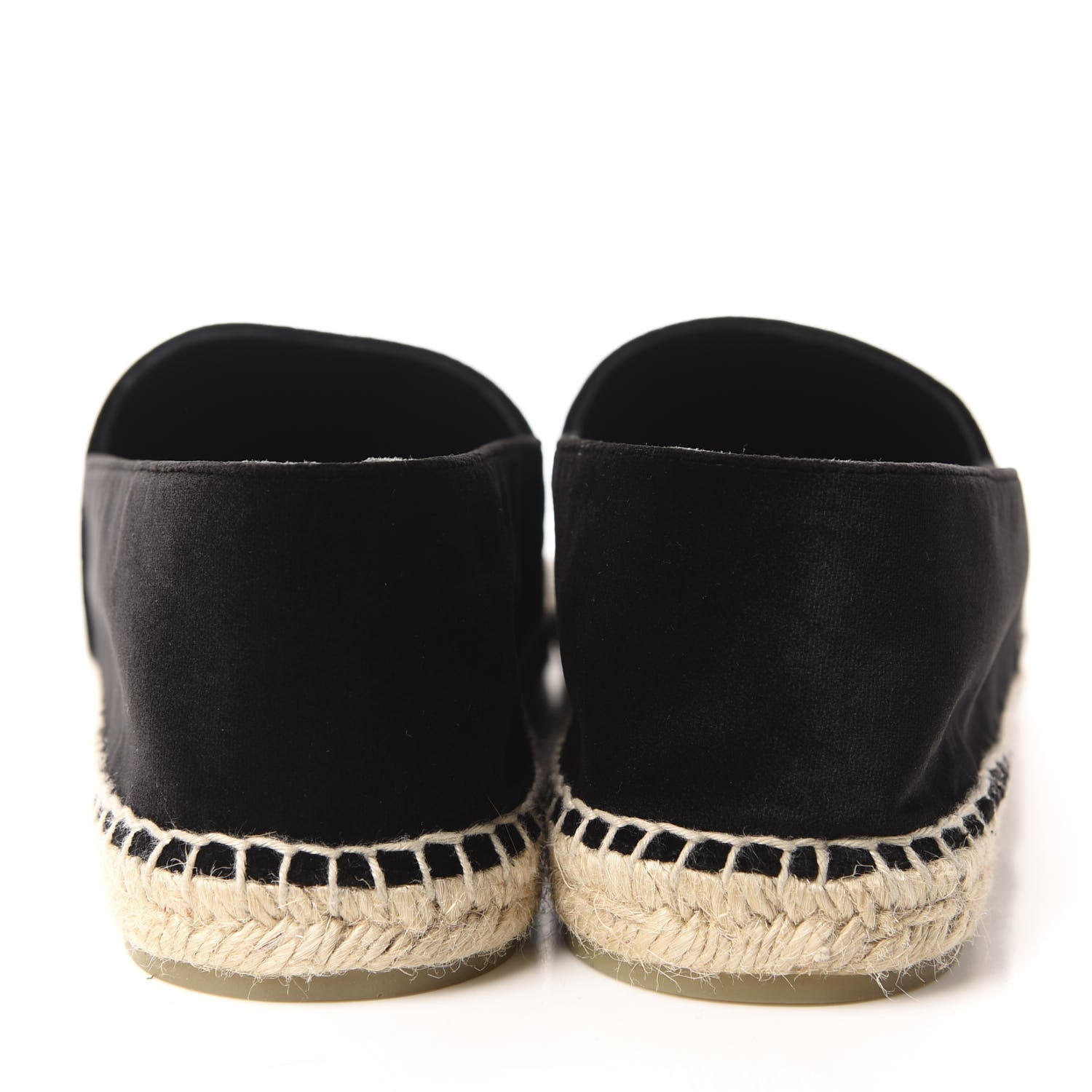 Chanel Velvet Logo Espadrilles 42 Black 5 of 9