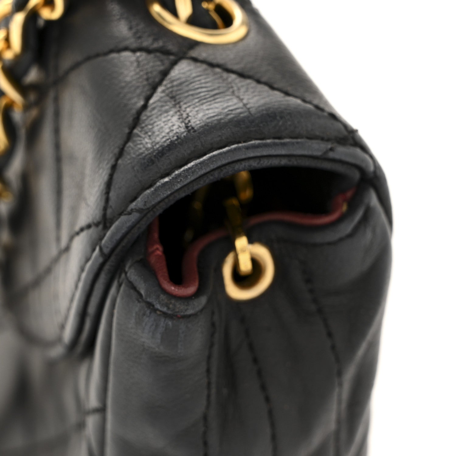 Chanel Lambskin Quilted Half Moon Flap Black 14 of 14