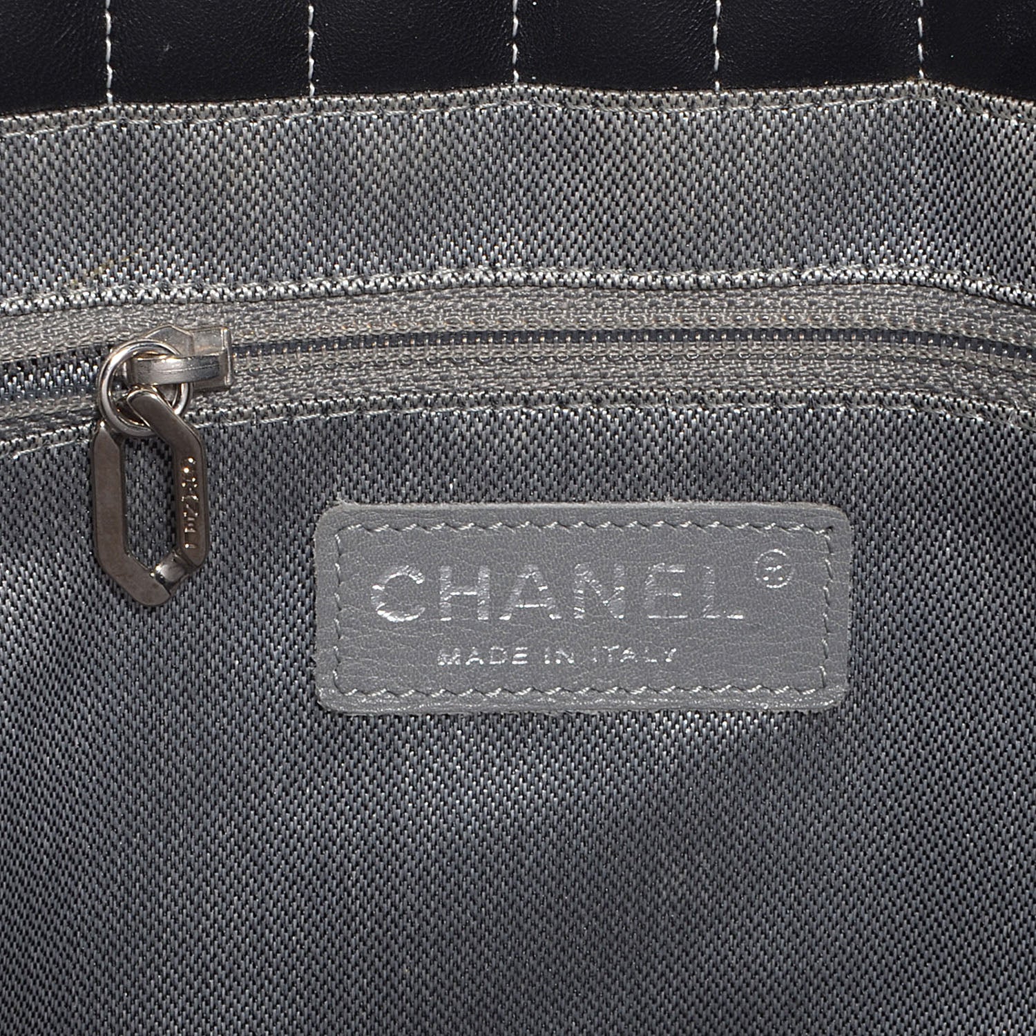 Chanel Lambskin Vertical Quilted Large Mademoiselle Tote Black 9 of 12