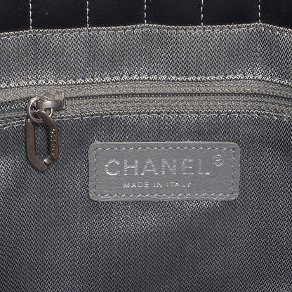 Chanel Lambskin Vertical Quilted Large Mademoiselle Tote Black 9 of 12