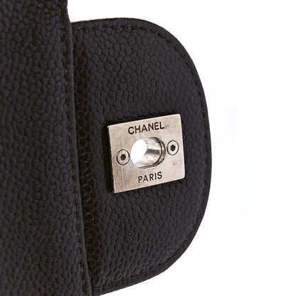Chanel Caviar Quilted Jumbo Single Flap Dark Brown 8 of 13