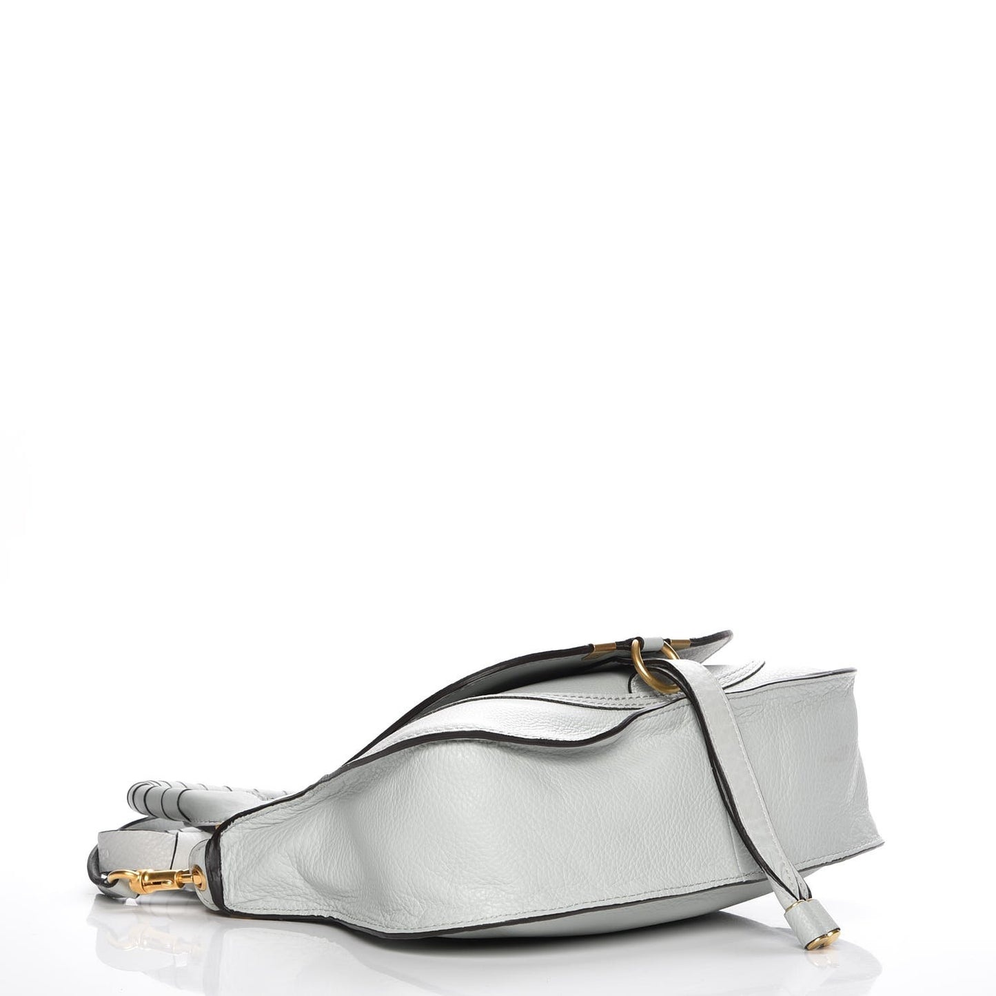 Calfskin Small Marcie Satchel Airy Grey