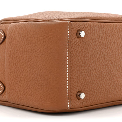 Hermes Taurillon Clemence Mini Lindy 20 Gold 10 of 11