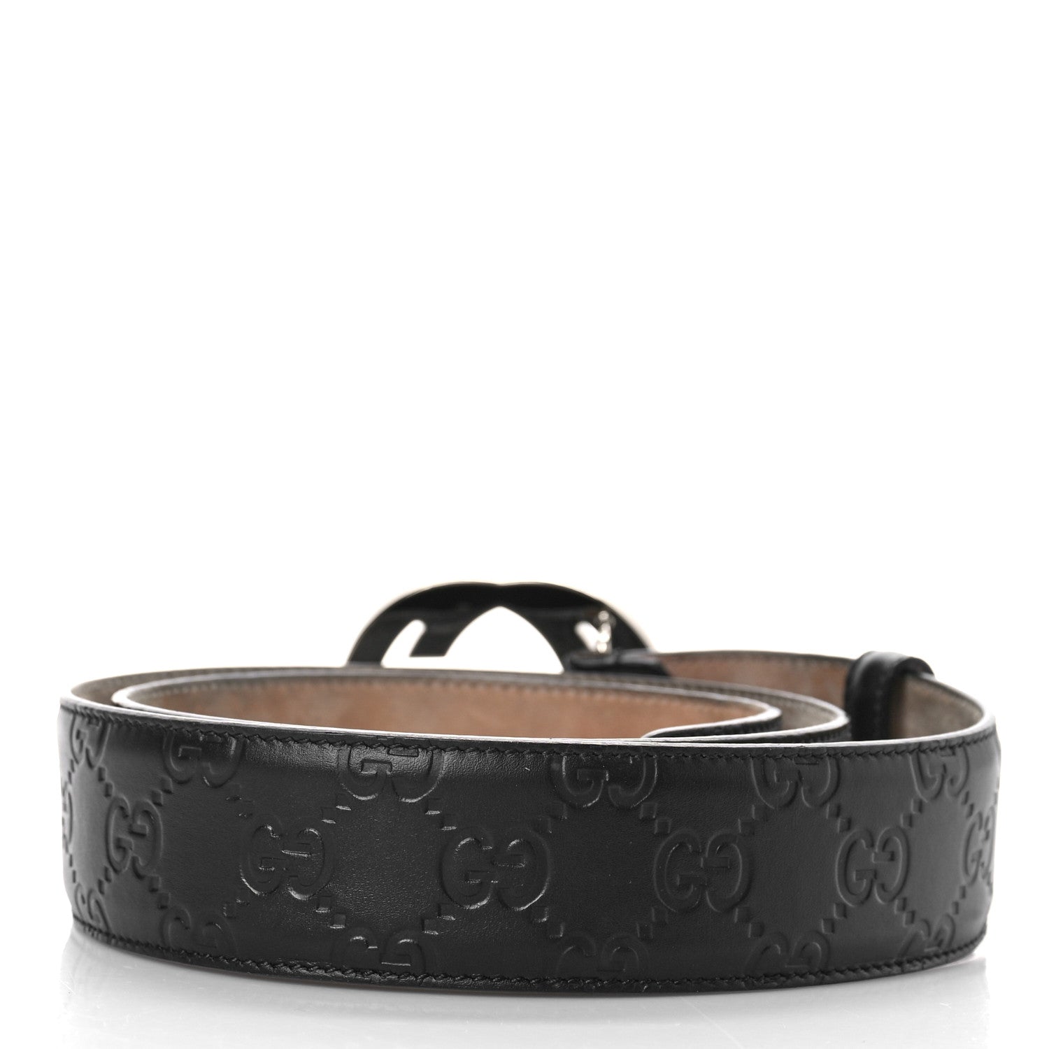 Gucci Guccissima Signature Interlocking G 40mm Belt 90 36 Black 2 of 7