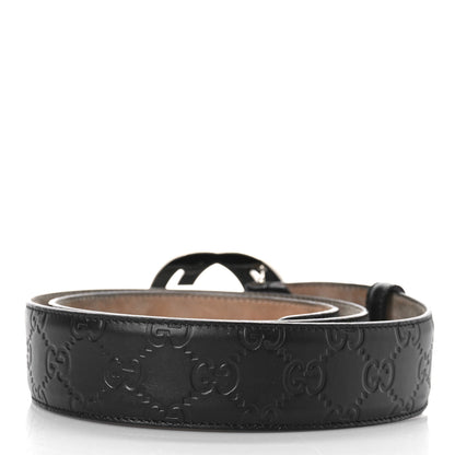 Gucci Guccissima Signature Interlocking G 40mm Belt 90 36 Black 2 of 7