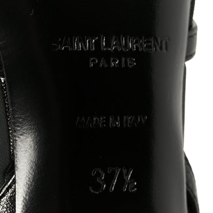 Saint Laurent Tulle Missy 110 Ankle Strap Sandals 37.5 Black 8 of 9