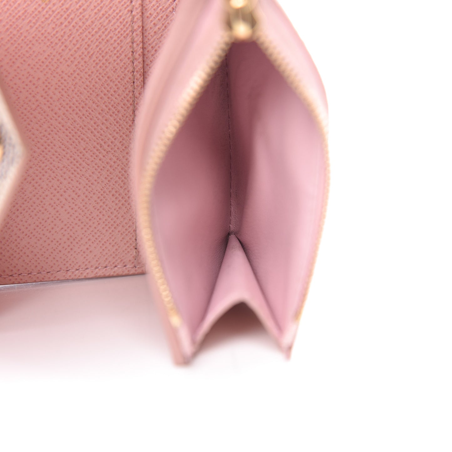 Damier Azur Studded Zoe Wallet Rose Ballerine