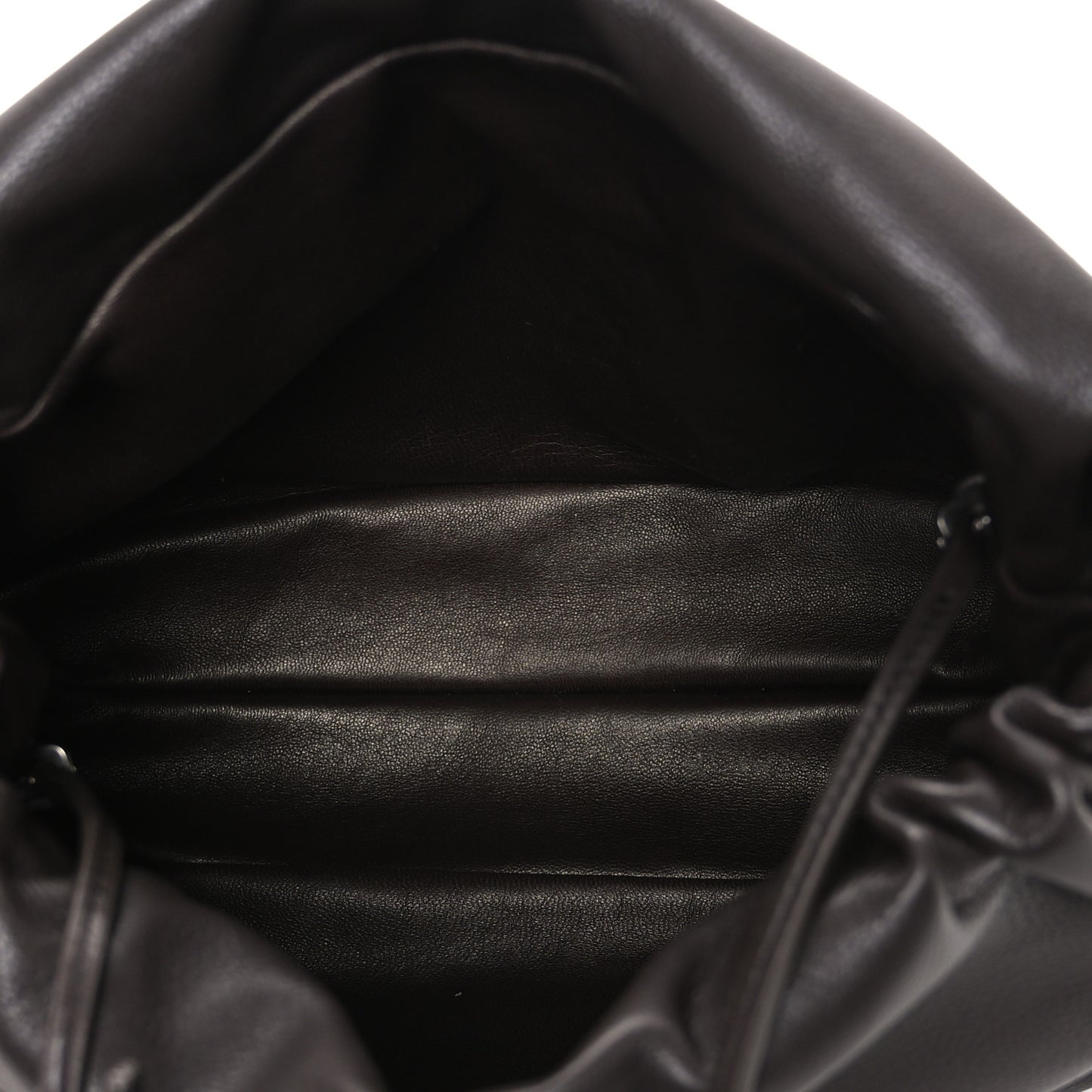 Grained Calfskin Bourse Clutch Dark Brown