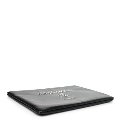 Chanel Caviar Studded Medium Deauville Pouch Black 4 of 11