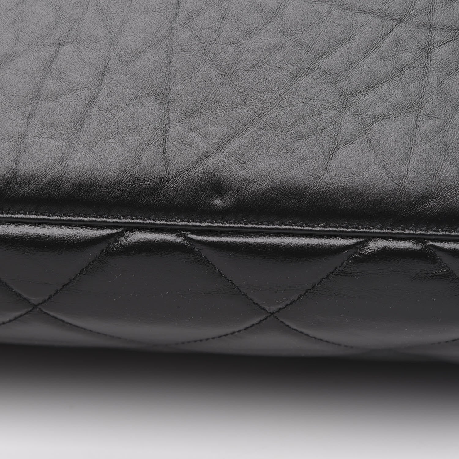 Chanel Calfskin Quilted CC Bowling Bag Black 9 of 10