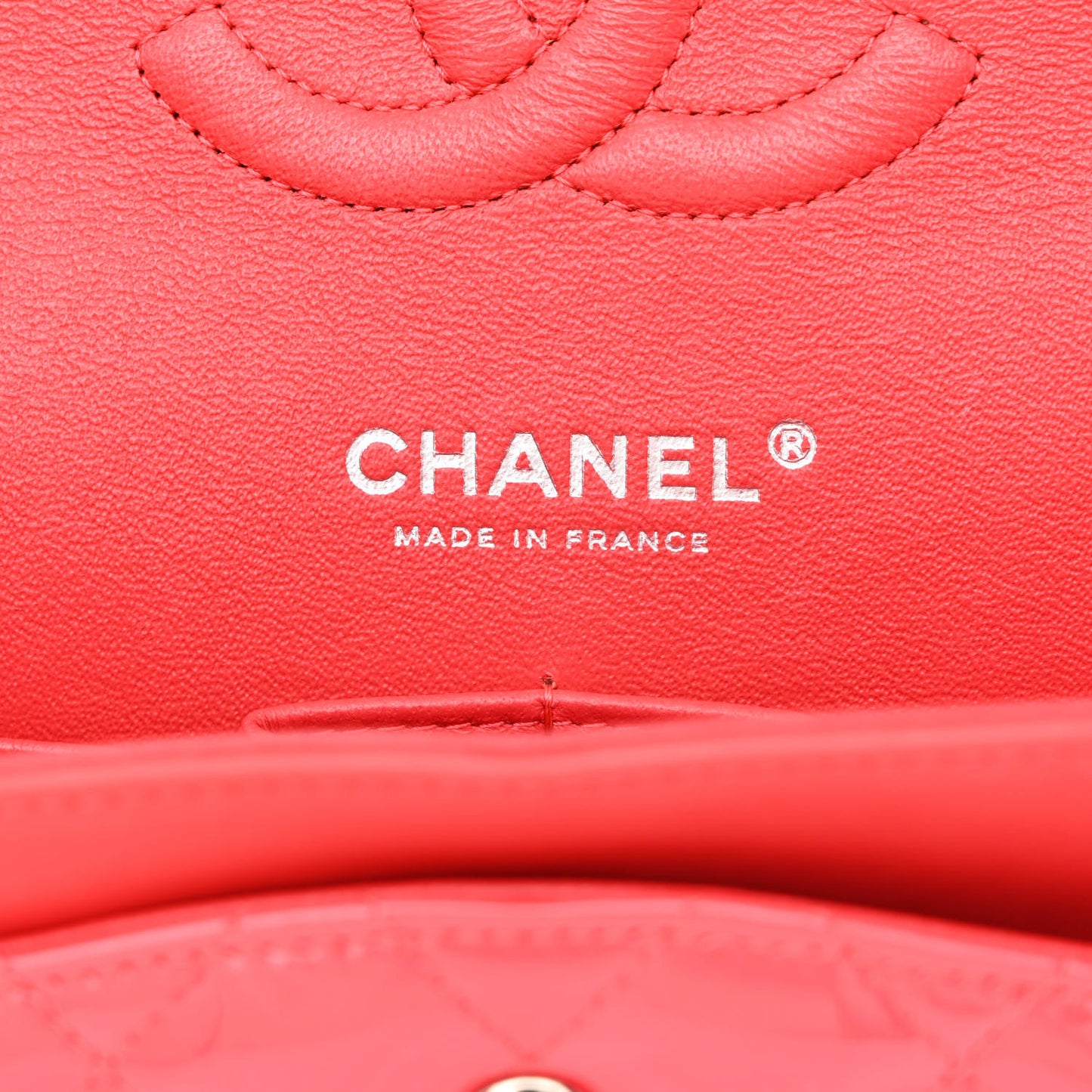 Patent Quilted Medium Double Flap Pink