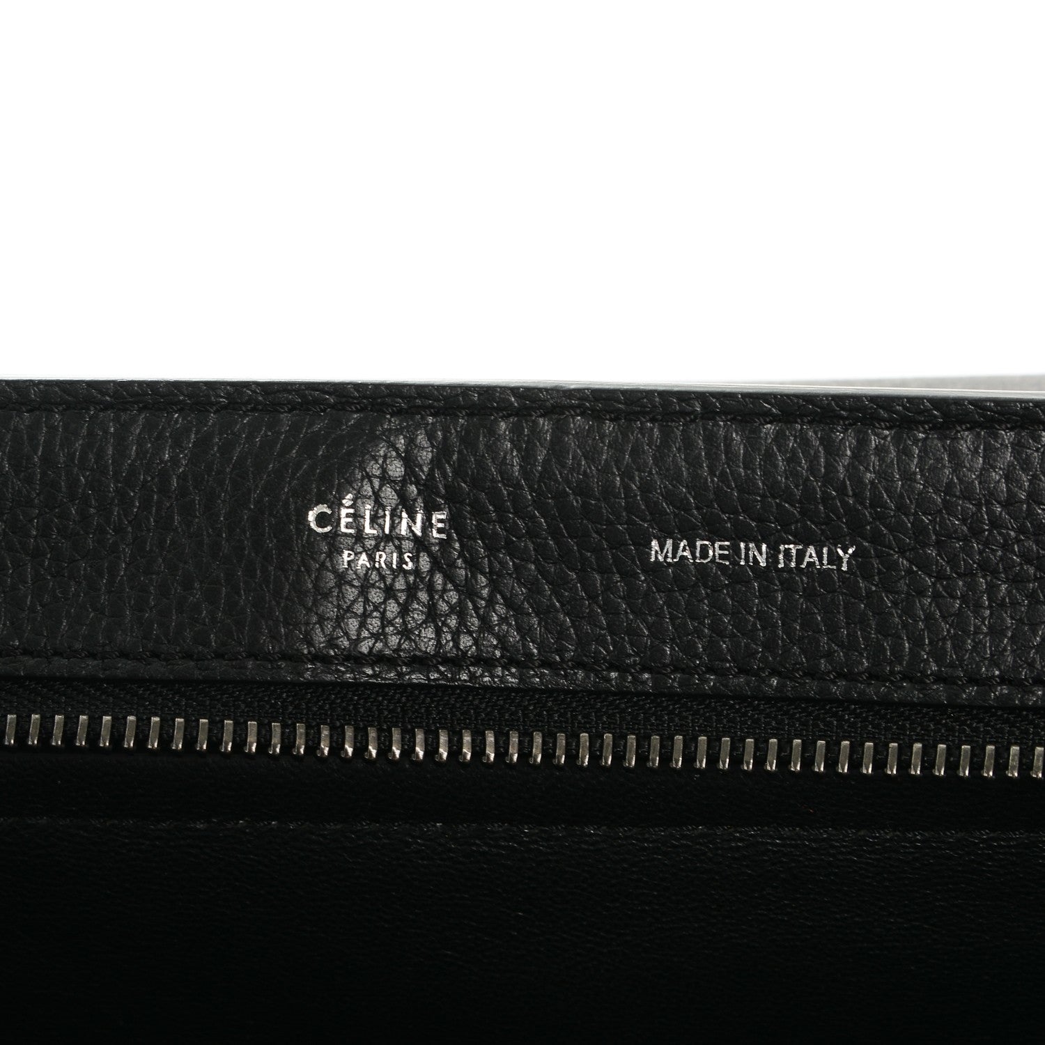 Celine Drummed Calfskin Suede Medium Trapeze Black 6 of 6