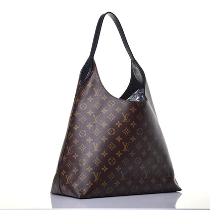 Louis Vuitton Monogram Flower Hobo Black 3 of 10