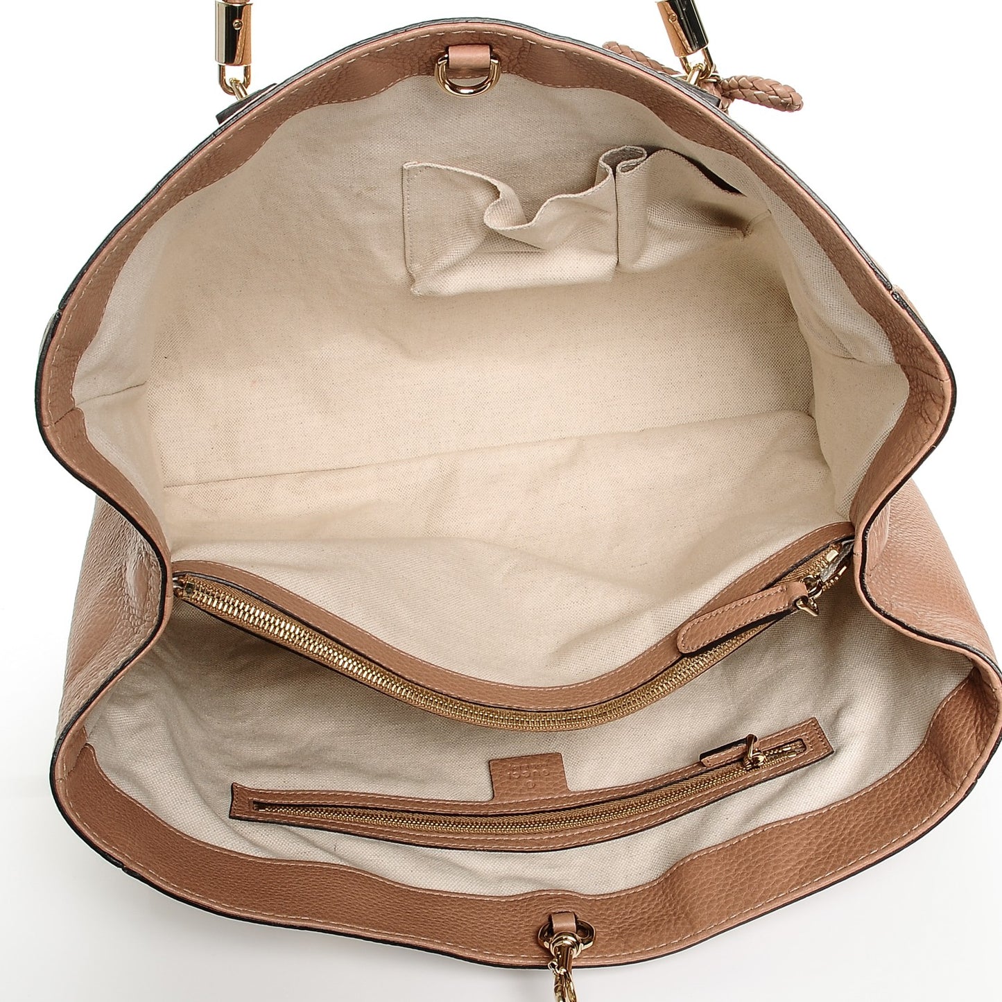 Pebbled Calfskin Medium Bella Tote Winter Rose
