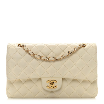 Chanel Lambskin Quilted Medium Double Flap White 1 of 14
