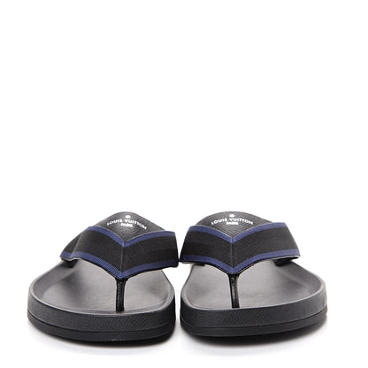 Louis Vuitton Mens Canvas Sandals 9.5 Black 2 of 10