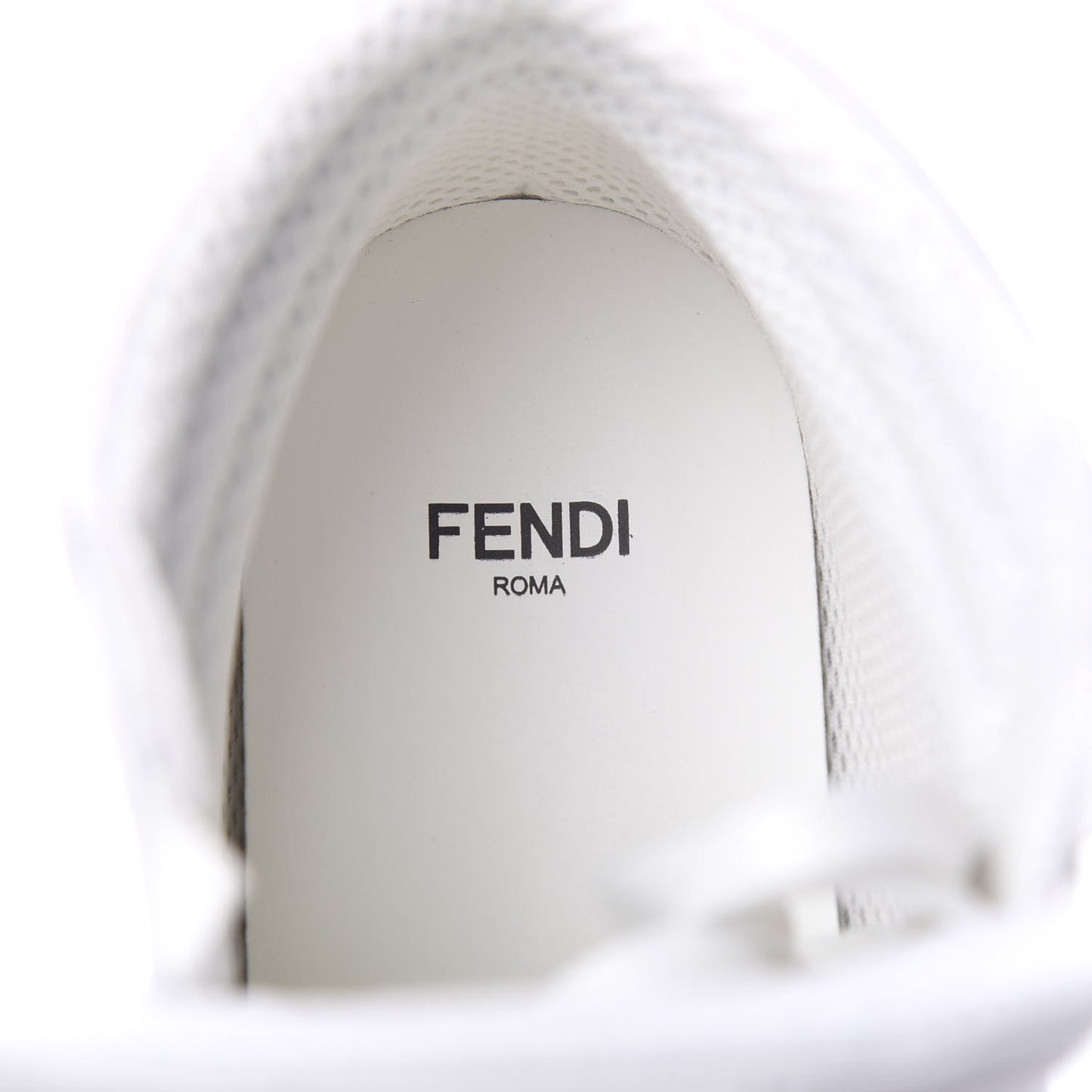Nappa Macro FF Embossed Womens High Top Sneakers 39 White Ice