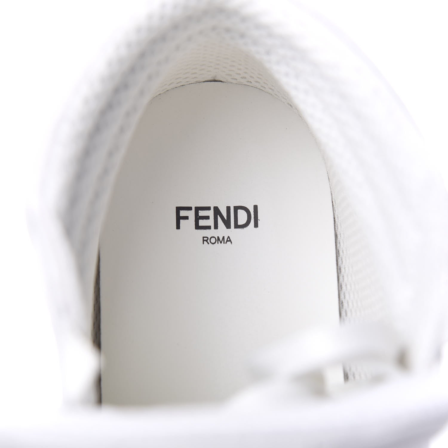 Fendi Nappa Macro FF Embossed Womens High Top Sneakers 39 White Ice 6 of 12