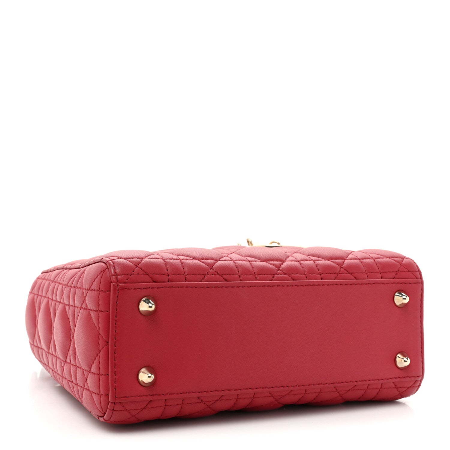 Christian Dior Lambskin Cannage Small My ABCDior Lady Dior Red 4 of 9