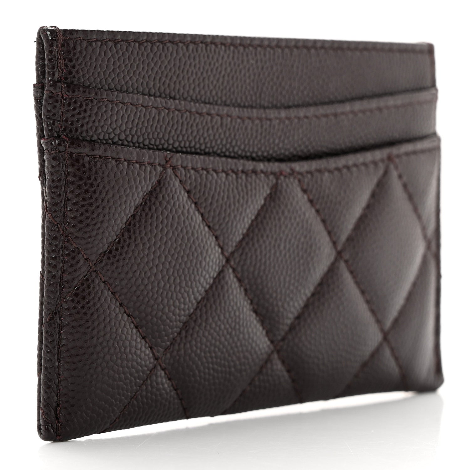 Chanel Caviar Quilted Card Holder Dark Brown 3 of 9