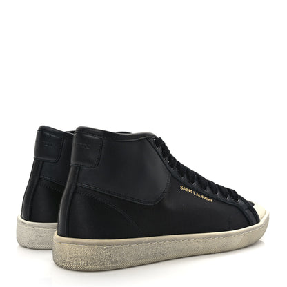 Saint Laurent Satin Womens High Top Sneakers 36 Black 4 of 9