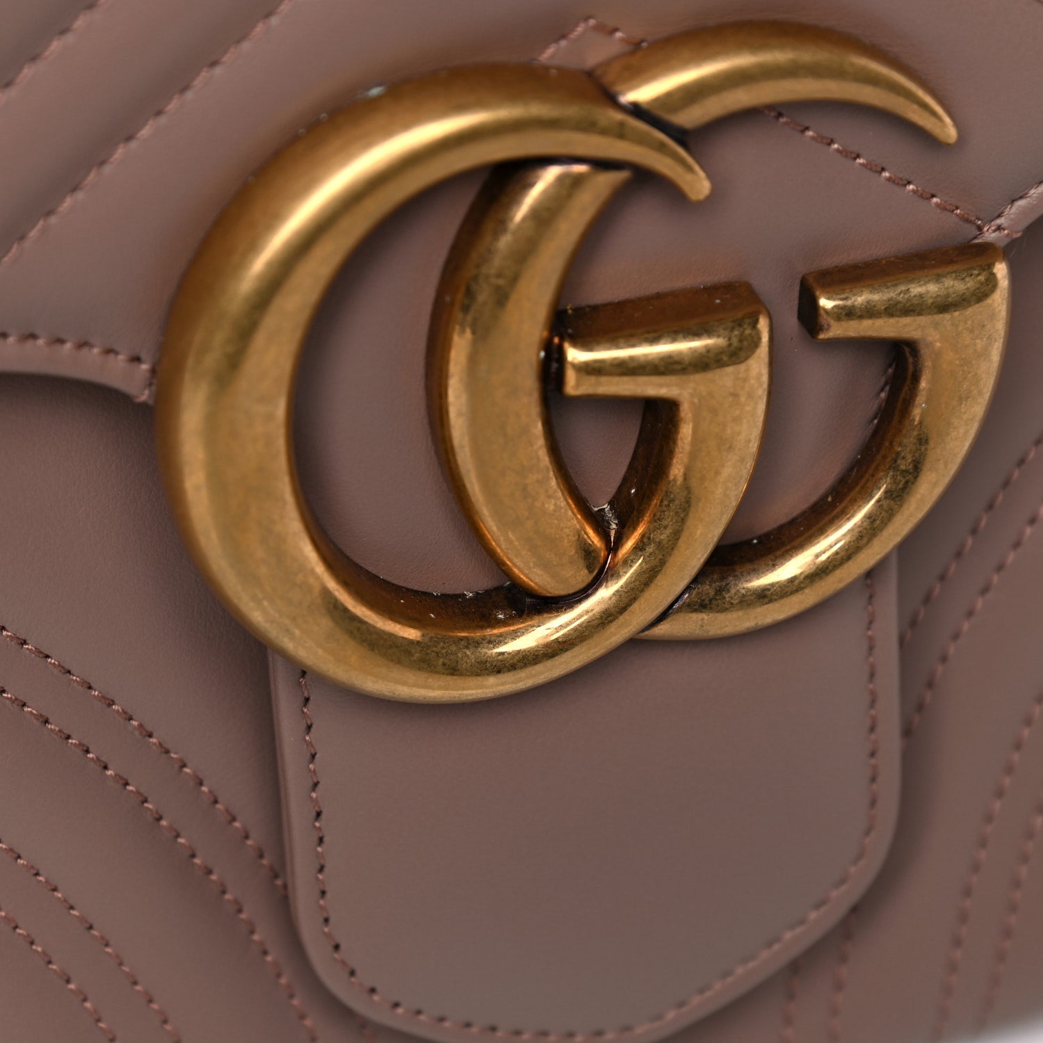 Gucci Calfskin Matelasse Medium GG Marmont Top Handle Shoulder Bag Porcelain Rose 11 of 20