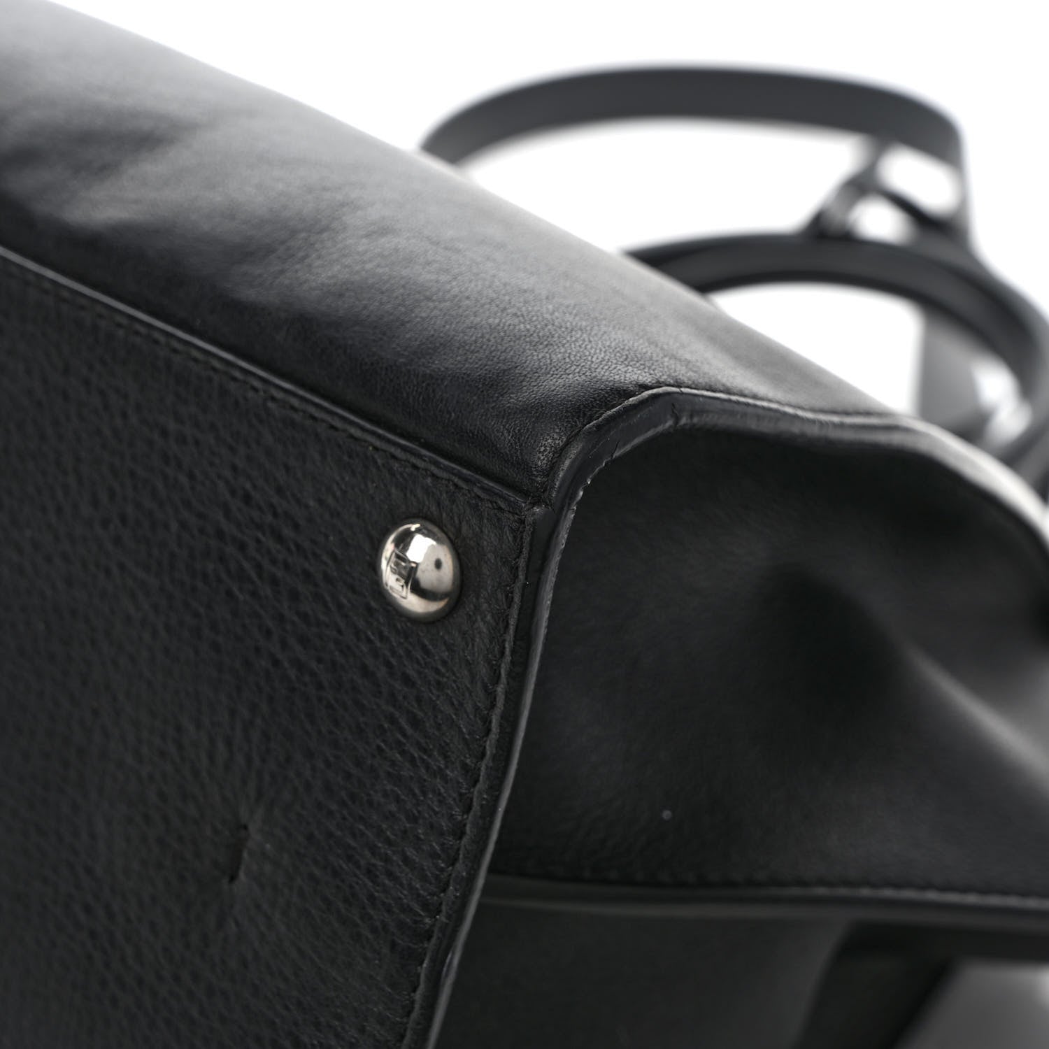 Fendi Vitello Dolce Shiny Nappa Petite 3Jours Tote Black 11 of 12