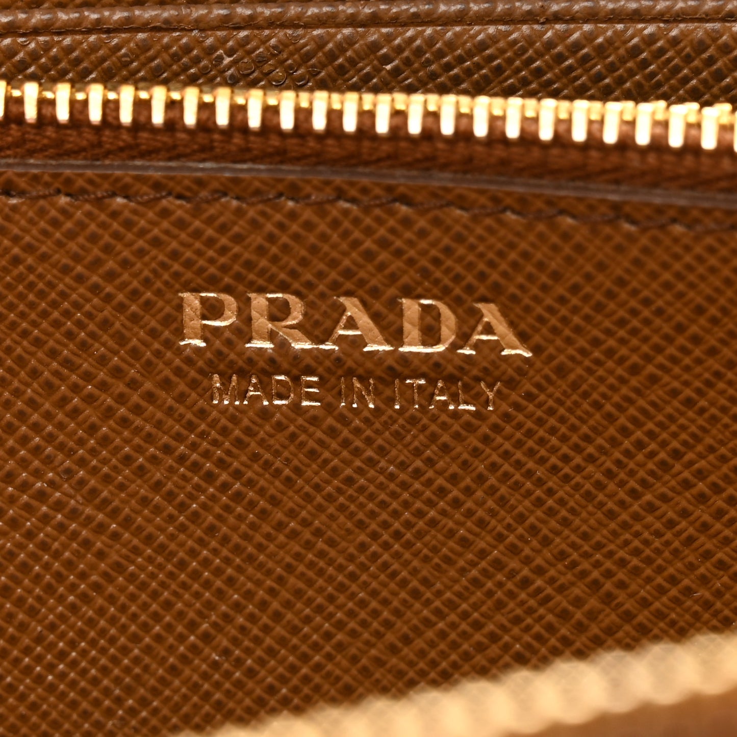 Saffiano Zip Around Wallet Cannella