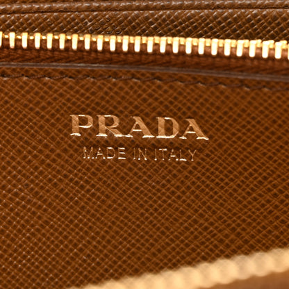 Prada Saffiano Zip Around Wallet Cannella 7 of 9
