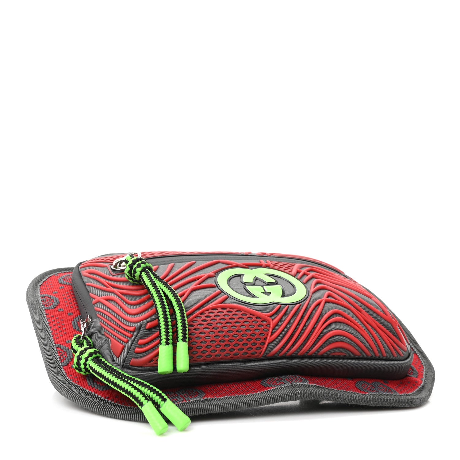 Gucci Jersey GG Monogram All Over Sporty Belt Bag Green Grey Multicolor 3 of 9