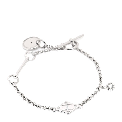 Hermes 18K White Gold Diamond Gambade Bracelet 1 of 5