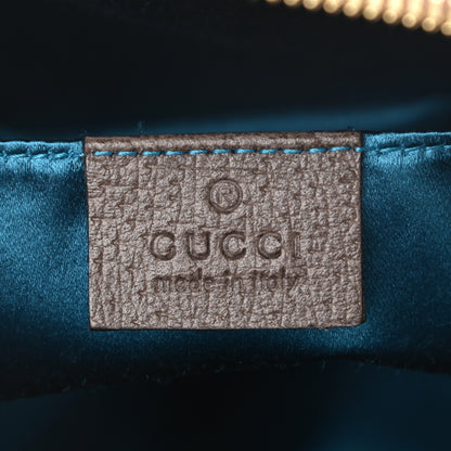 Gucci GG Supreme Monogram Textured Dollar Calfskin Web Small Ophidia Dome Shoulder Bag Beige Ebony New Acero 6 of 10