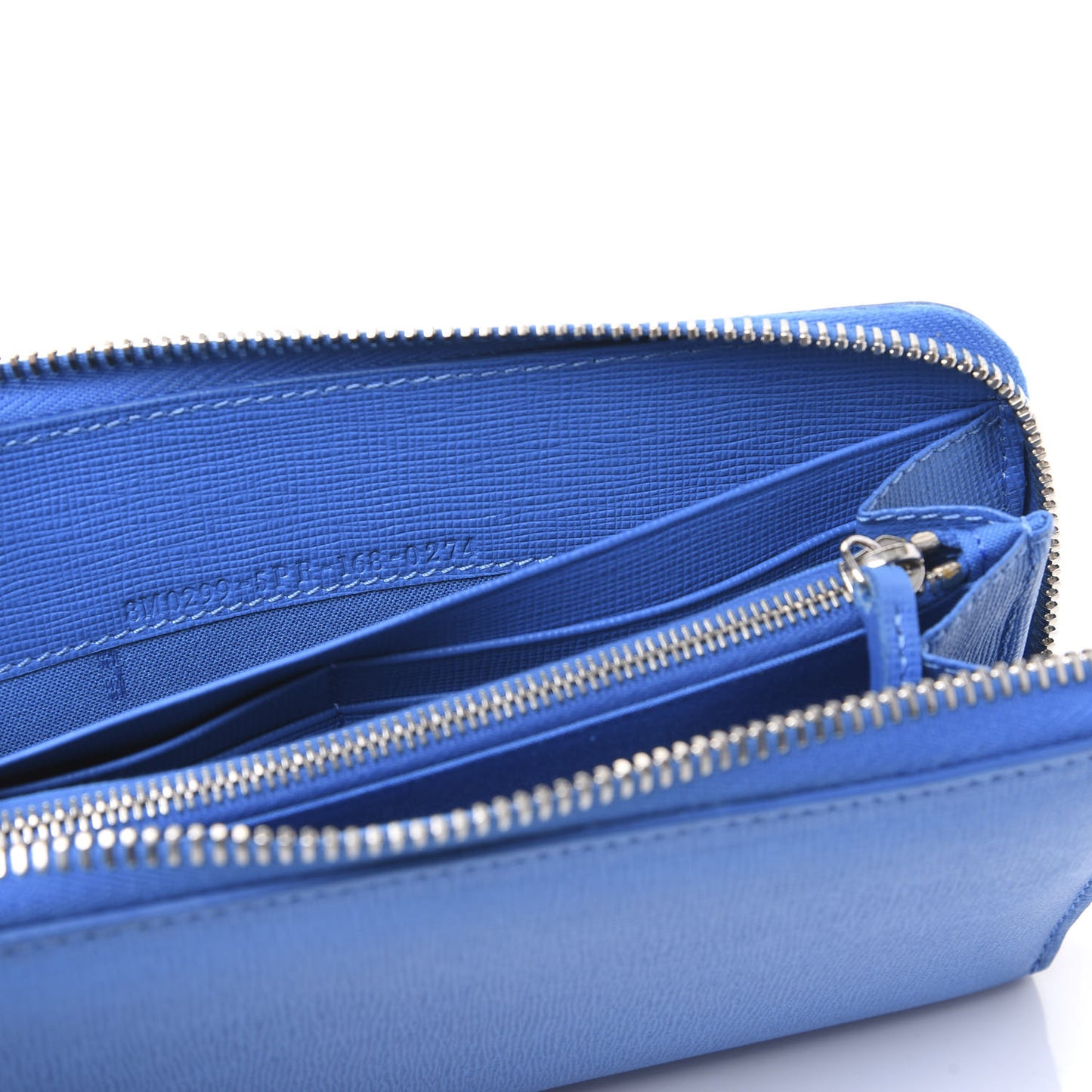 Vitello Elite Crystal Eye Monster Zip Around Wallet Royal Blue Papavero Multicolor