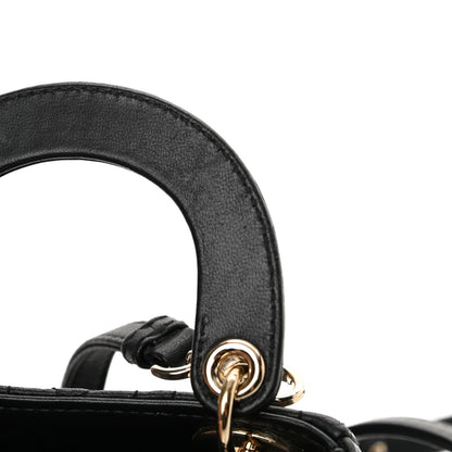 Christian Dior Lambskin Cannage Micro Lady Dior Black 11 of 14