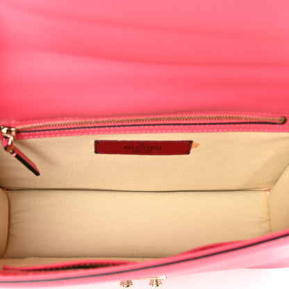 Valentino Garavani Vitello Medium Glam Lock Rockstud Flap Deep Rose 5 of 8