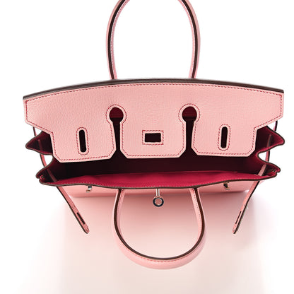 Hermes Chevre Mysore Horseshoe Birkin 25 Rose Sakura Rose Tyrien 24 of 35