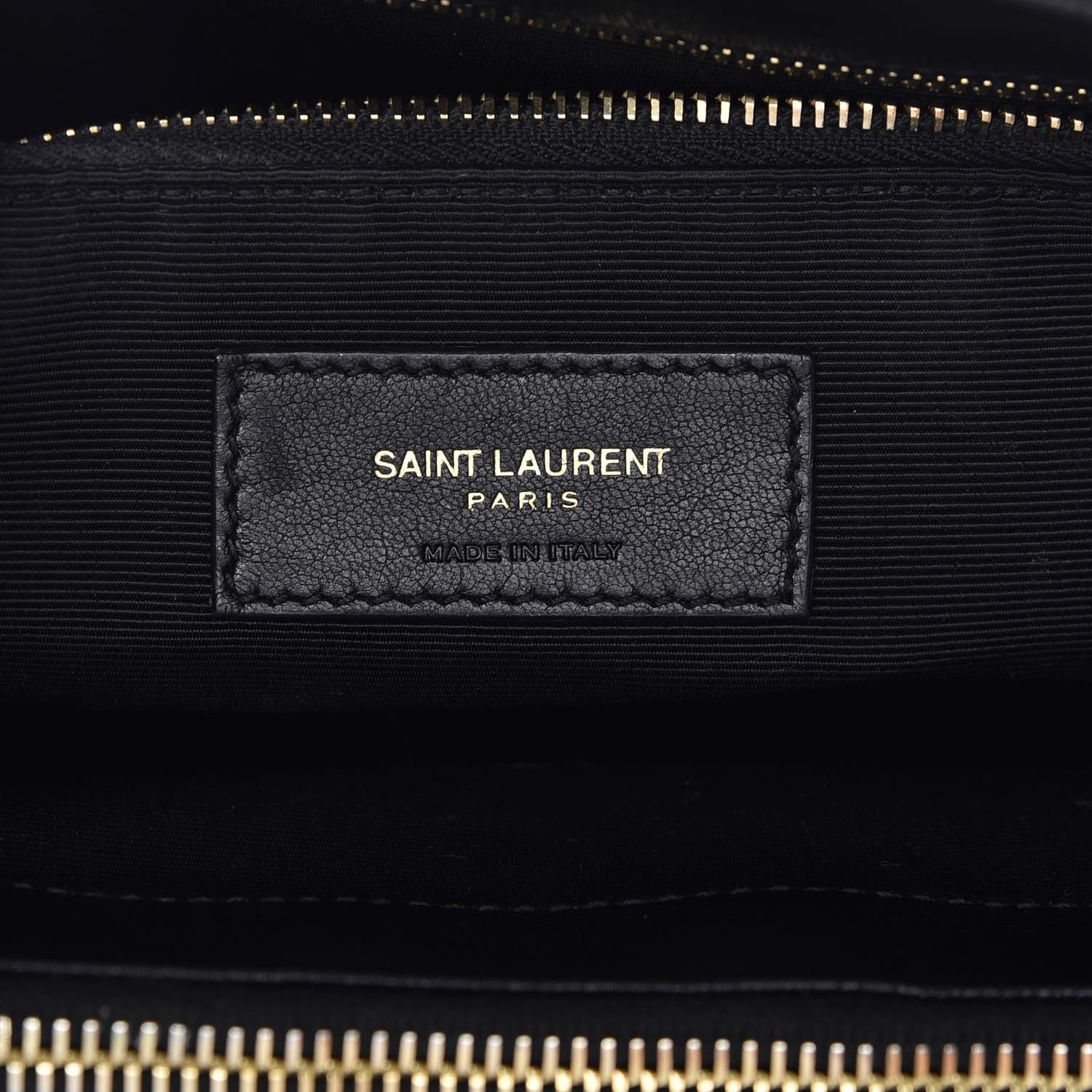 Saint Laurent Grain De Poudre Matelasse Chevron Monogram Shopping Bag Black 7 of 13