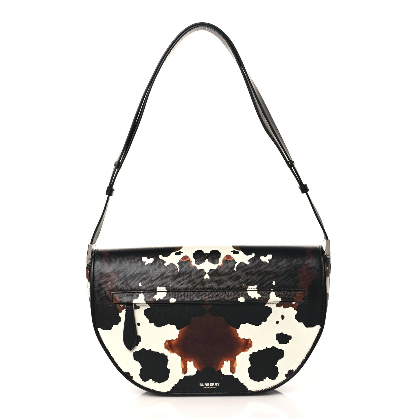 Calfskin Medium Camouflage Olympia Shoulder Bag Black