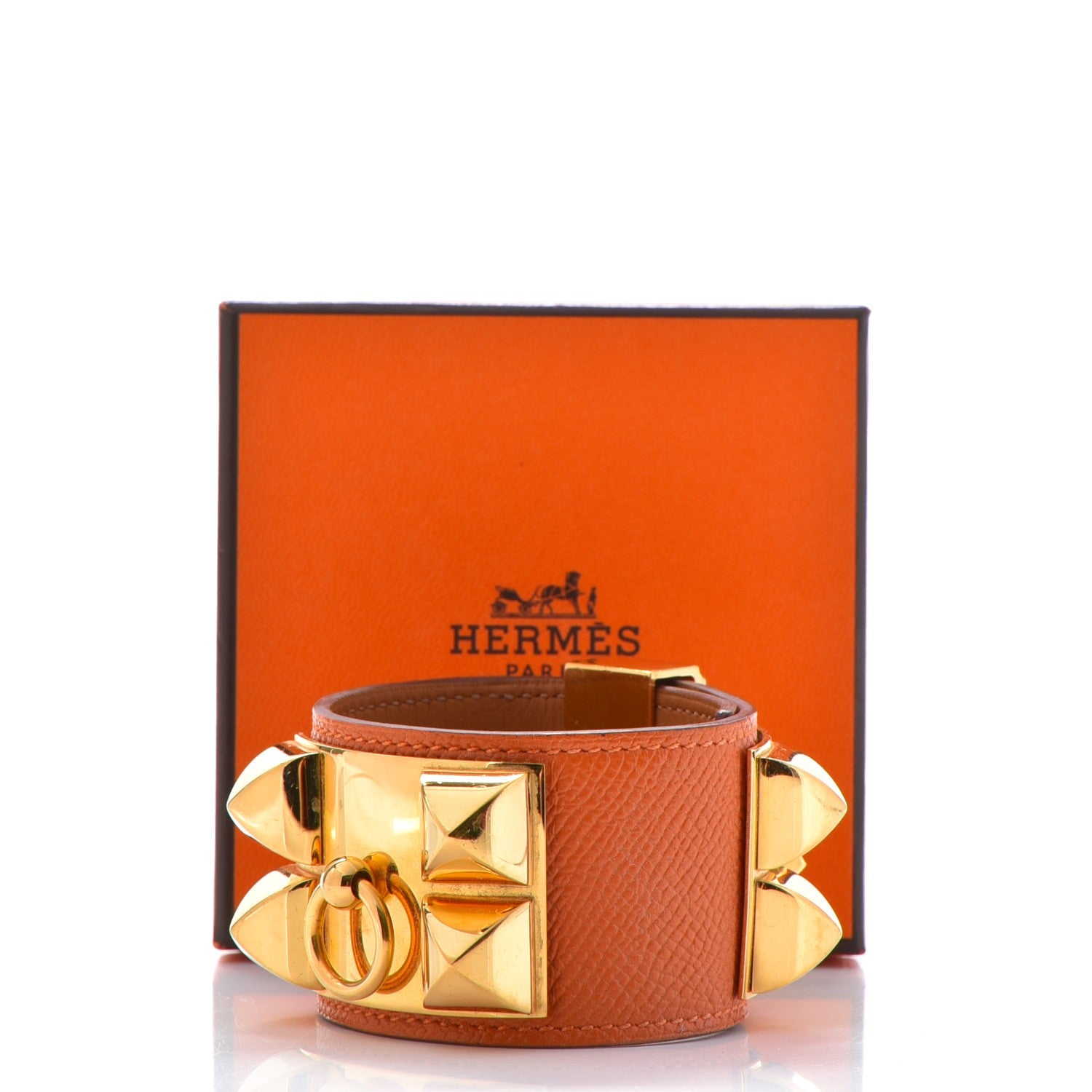 Hermes Epsom Collier de Chien CDC Bracelet S Feu 8 of 8