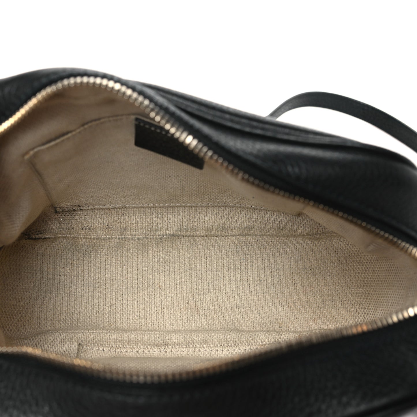Pebbled Calfskin Small Soho Disco Bag Black