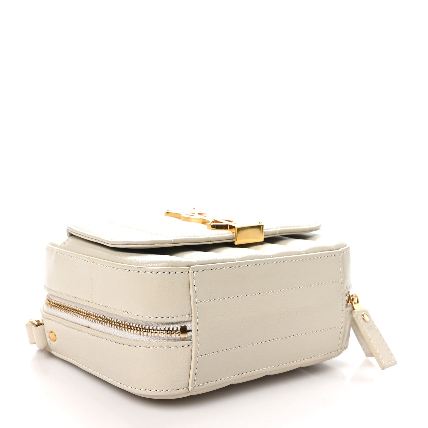 Saint Laurent Lambskin Matelasse Monogram Vicky Camera Bag Crema Soft 4 of 11