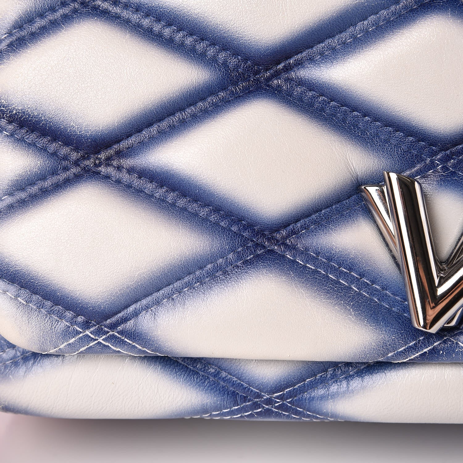 Louis Vuitton Lambskin Malletage Contraste GO-14 PM Blue 23 of 23