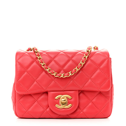 Chanel Lambskin Quilted Mini Pearl Crush Flap Red 1 of 11