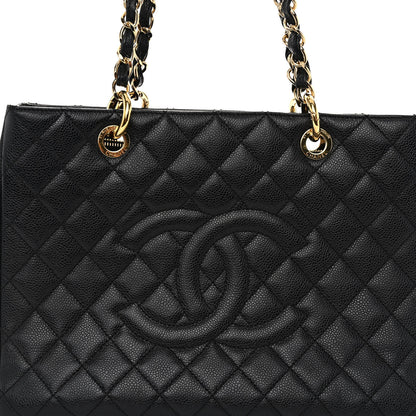 Chanel Caviar Quilted Grand Shopping Tote GST Black 8 of 10