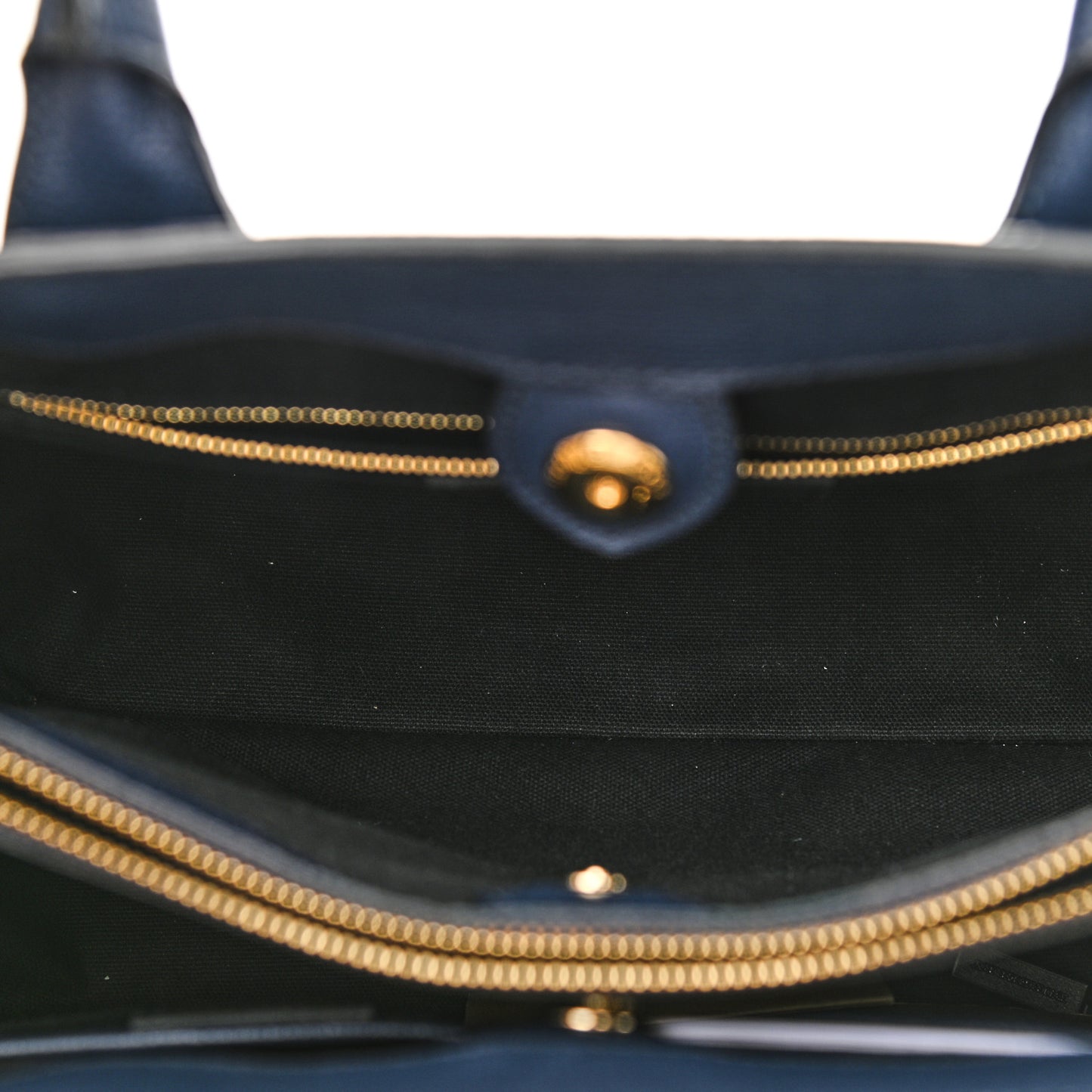 Derby Calfskin House Check Medium Banner Tote Ink Blue