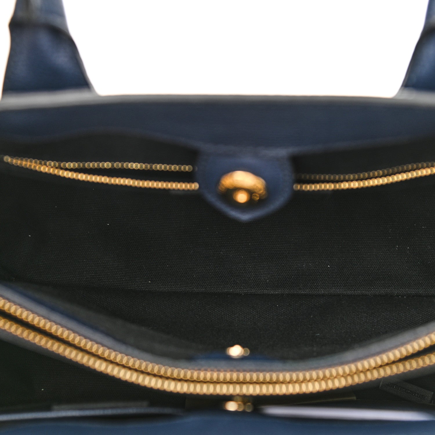 Burberry Derby Calfskin House Check Medium Banner Tote Ink Blue 5 of 9