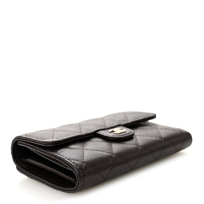 Chanel Caviar Quilted Medium Flap Wallet Dark Purple 4 of 8