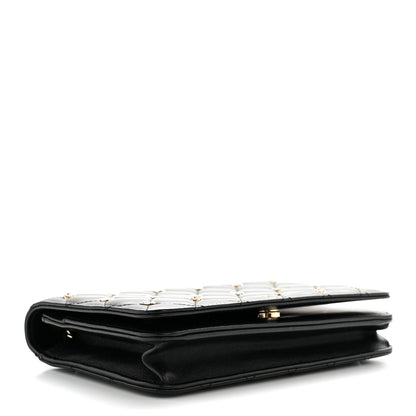 Chanel Lambskin Quilted All About Chanel Charm Wallet On Chain WOC Black 4 of 13